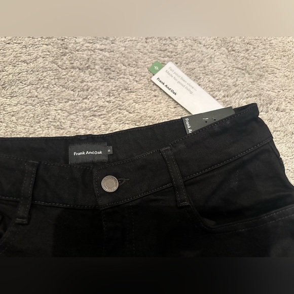 NWT Frank And Oak - Black Kim Slim High Waisted Jeans Size 30 - Picture 5 of 11